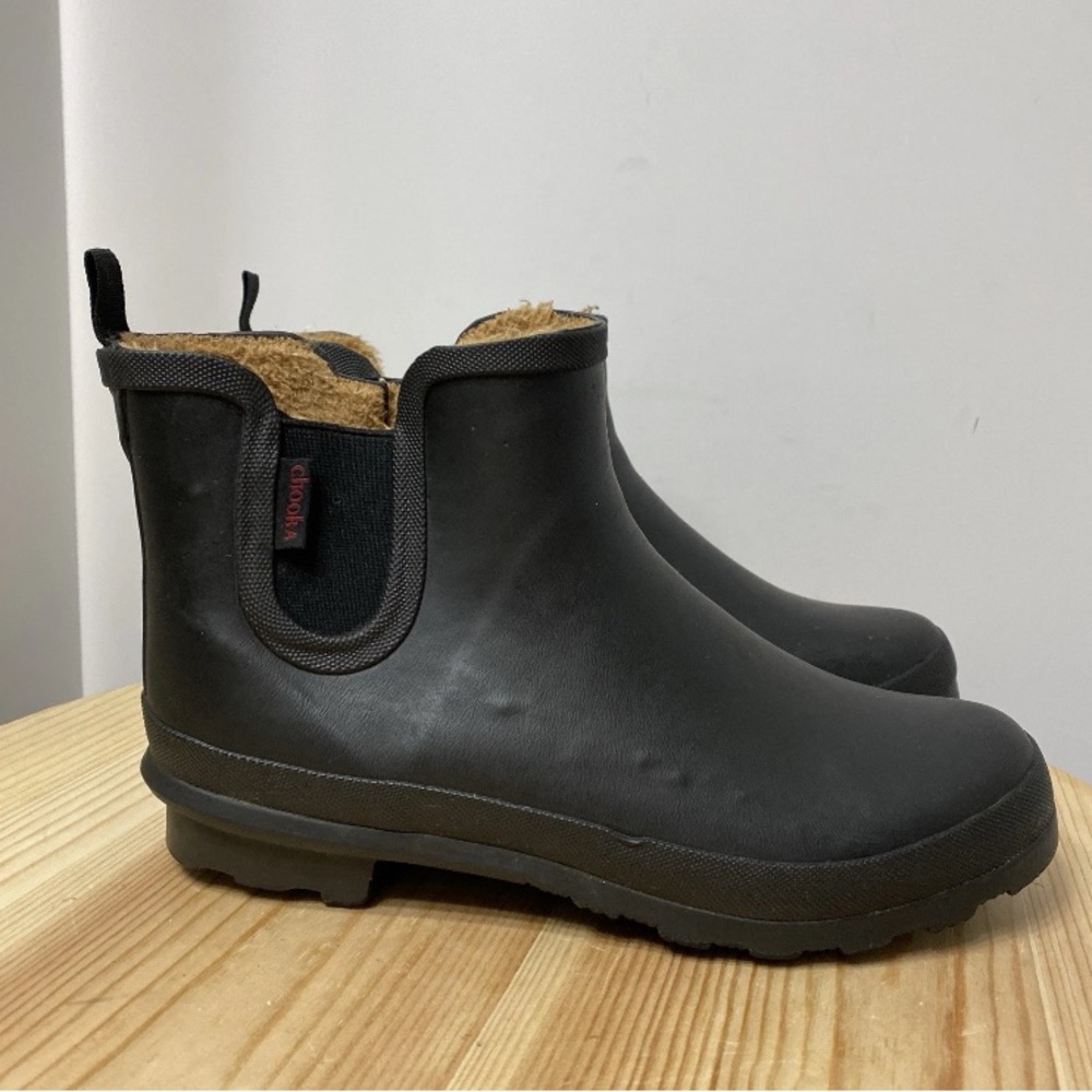 Chooka Chelsea Delridge Women Rain Winter Boots Booties Plush Lined Black Sz 10